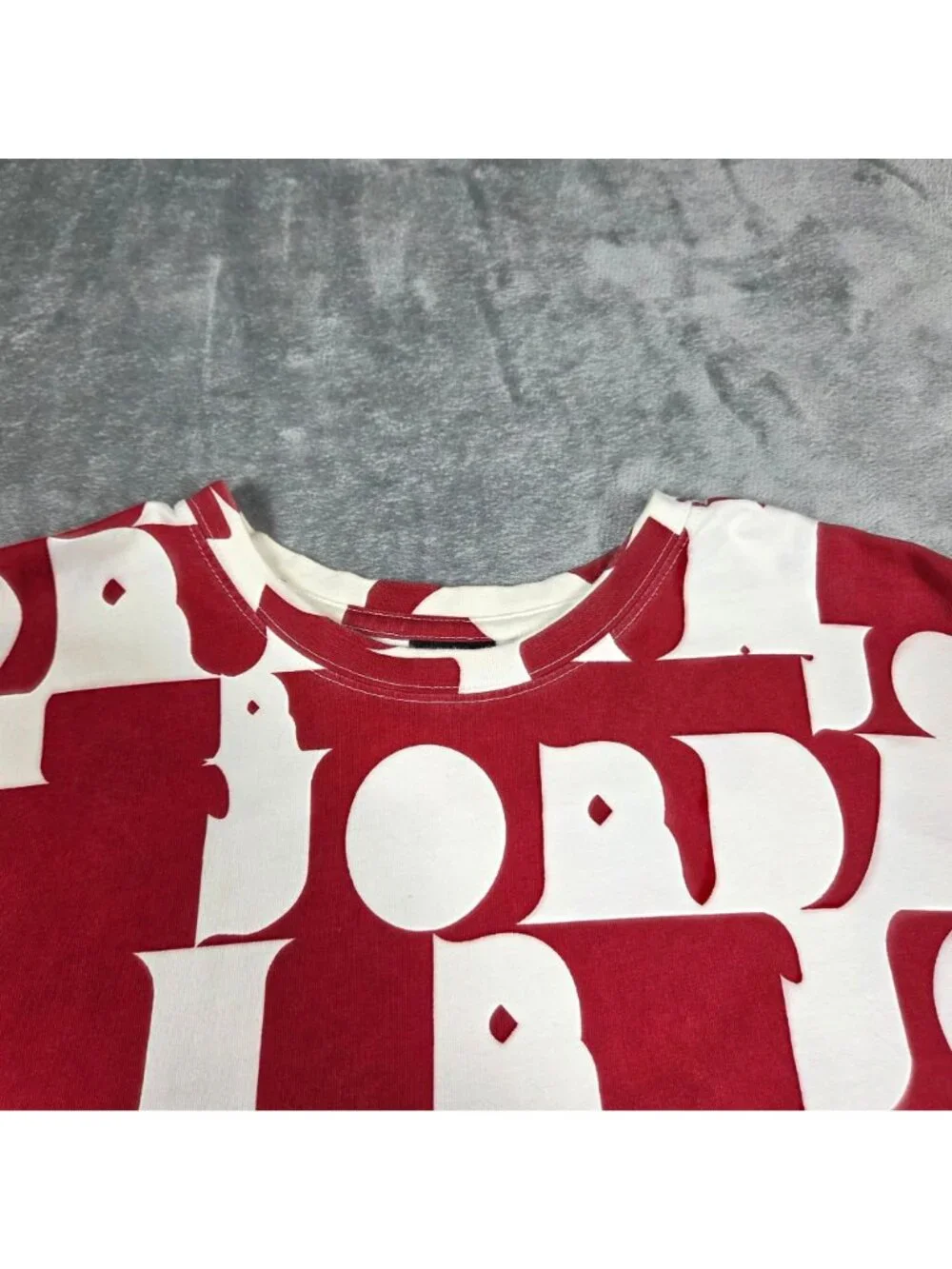 Vintage Air Jordan Shirt Mens Large Red White AOP Spellout Y2K Nike Tee